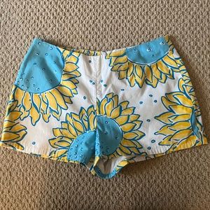 Lilly Pulitzer sunflower shorts